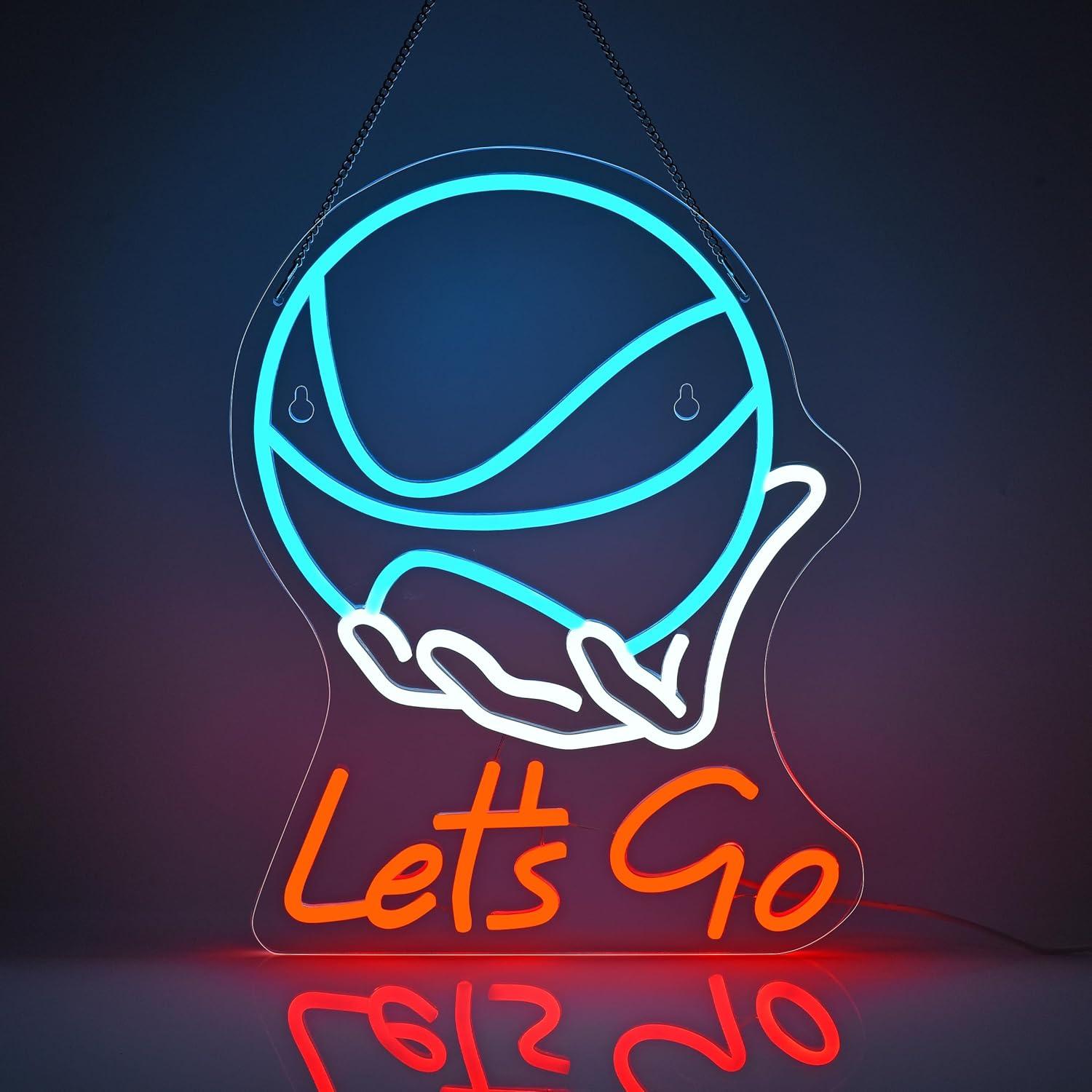 Lighting Decoration Ideas - Let's Go Basketball: Letreiro Neon com