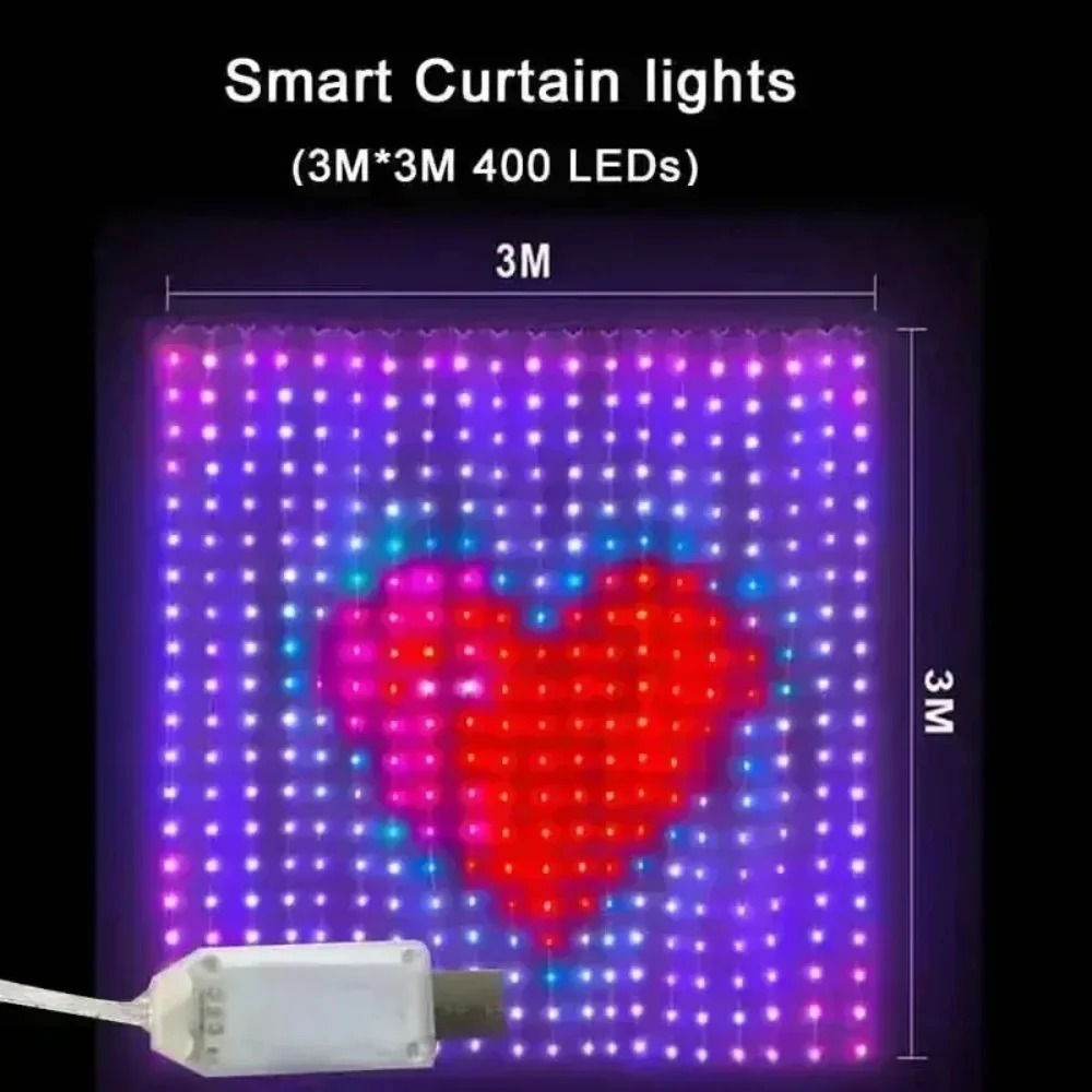 Cortina de Luzes LED Pixel com - Lighting Christmas Decor avaliação e preço