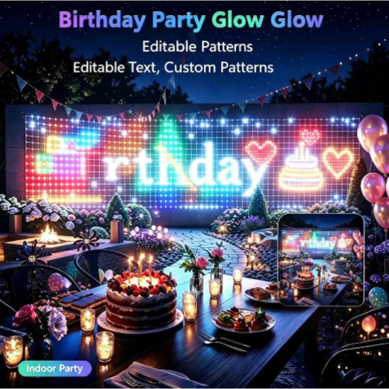 Luzes de rede LED RGBIC para e - Lighting Christmas Decor avaliação e preço