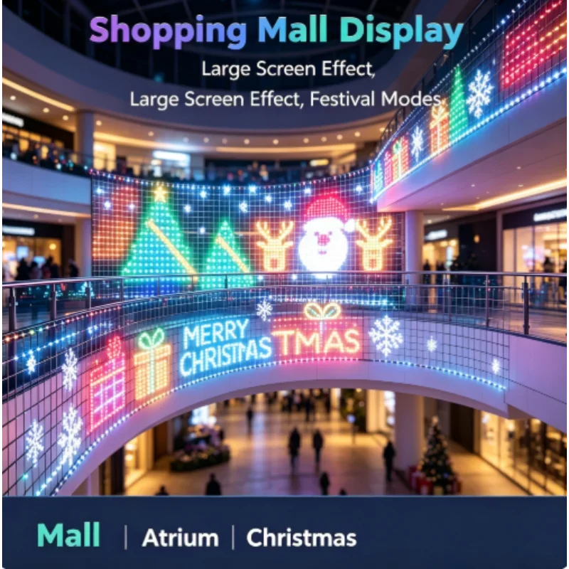 Luzes de rede LED RGBIC para e - Lighting Christmas Decor avaliação e preço