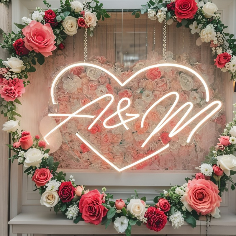 Iniciais personalizadas coraçã - Lighting Christmas Decor avaliação e preço